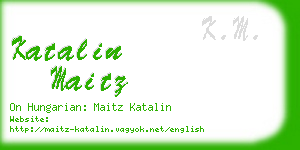 katalin maitz business card